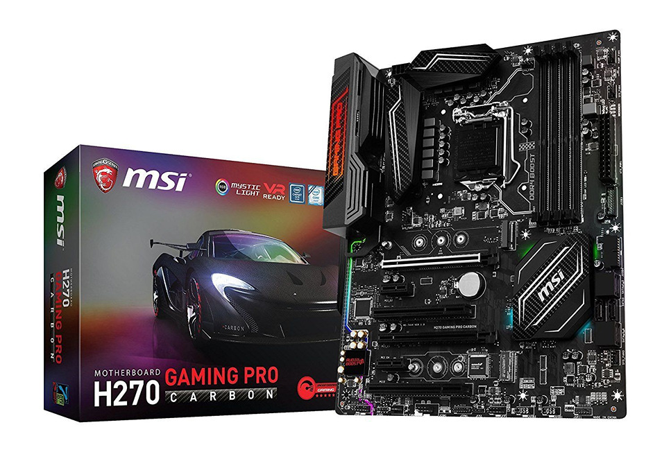 MSI Intel H270 DDR4 HDMI USB 3 ATX H270 GAMING PRO CARBON